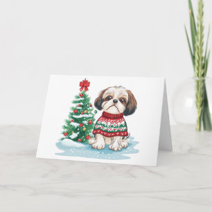 Danke Weihnachten Shih Tzu Hund