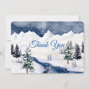 Danke, Weihnachts-Winterhochzeit nach Maß Dankeskarte