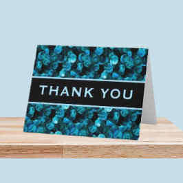 Danke Wirbel Blau Aqua Türkis und Schwarz 