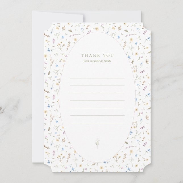 Danke, Wohnung - Storybook pink Dankeskarte (Vorderseite)