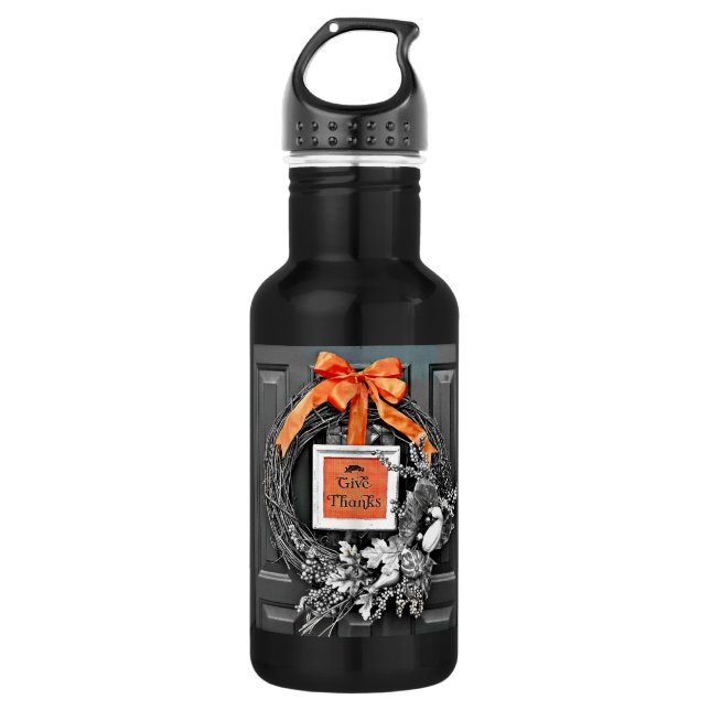 Danke Wreath Edelstahlflasche (Vorderseite)