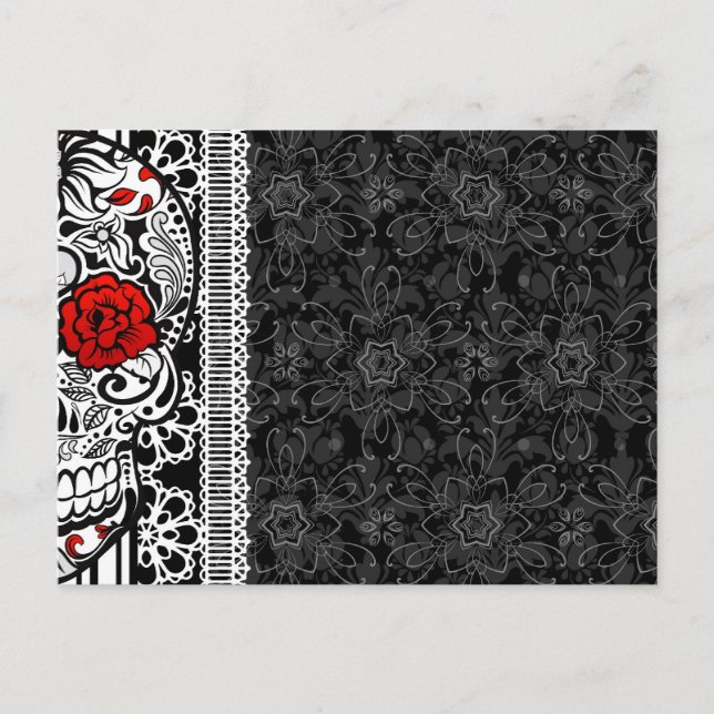 Danke Y0u Calveras Sugar Skull Postcard Postkarte (Vorderseite)