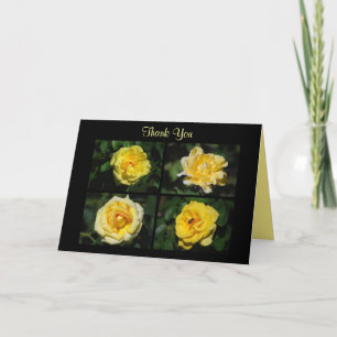 Danke, Yellow Roses Collage Card Dankeskarte