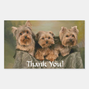 Danke Yorkshire Terrier Welpen Hunde Aufkleber