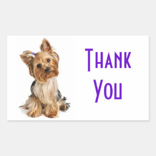 Danke Yorkshire Terrier Welpenhund Aufkleber