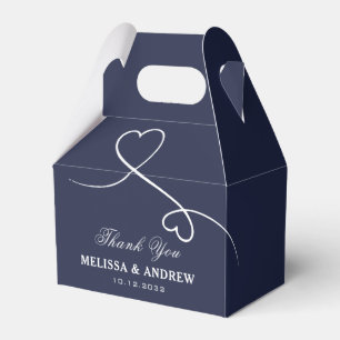 Danke Zwei Personalisierte Hochzeiten mit weißem Geschenkschachtel