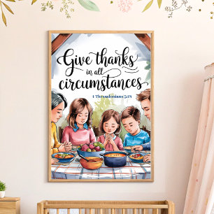 Danken an den Christlichen Kinderzimmer Wall Art P Poster