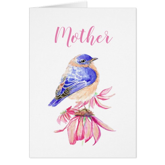 Danken an die Lord Mother Birthday Bluebird Art (Vorne)
