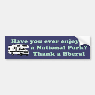 Danken Sie einem Liberalen für Nationalparks Autoaufkleber