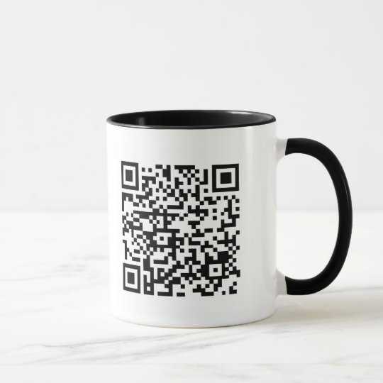 Danken Sie Gott, den der Chef QR nicht lesen kann! Tasse