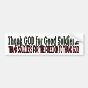 DANKEN SIE GOTT FÜR GUTE SOLDATEN! DANKEN SIE AUTOAUFKLEBER