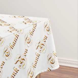 Danken Sie you.text. Tischdecke