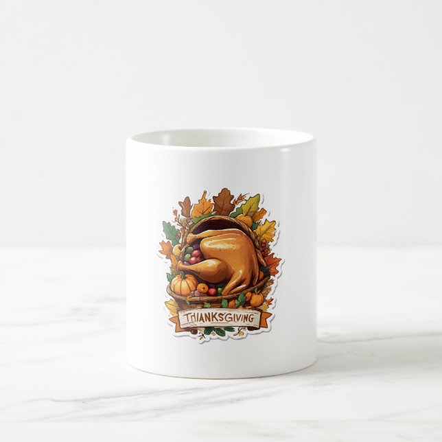 Danken und Liebe teilen Kaffeetasse (Mittel)