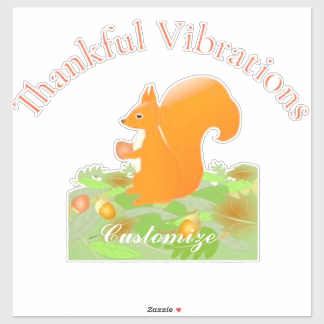 Dankend Vibes Eichhörnchen Thunder_Cove Aufkleber (Blatt)