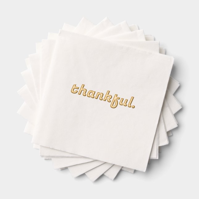 Dankenswerter Cocktail Napkins Gold Foil gestempel Servietten Mit Folie (Insitu (Gestapelt))