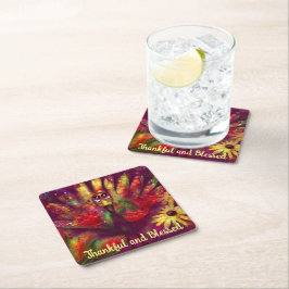 Dankenswerter Erntedank Türkei Bloral Red Rechteckiger Pappuntersetzer