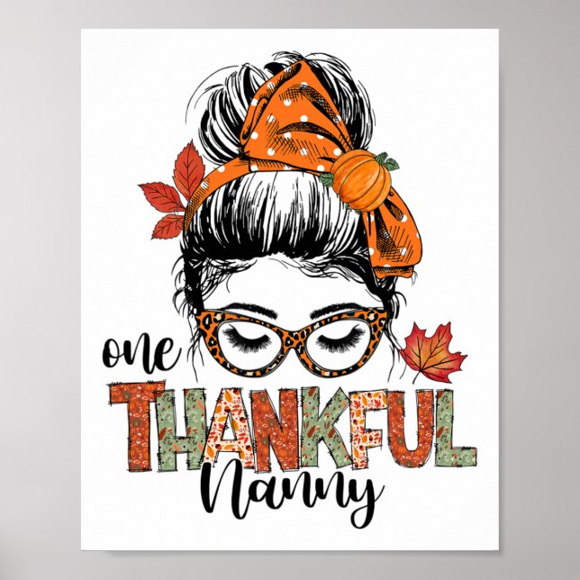 Dankenswerter grausamer Bun Herbst Erntedank Poster (Vorne)