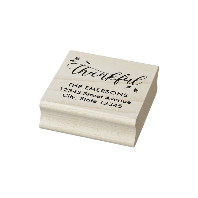 Dankenswerter Herbstfall Erntedank Holz Briefmarke Gummistempel (Stempel)