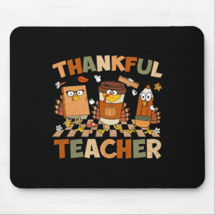 Dankenswerter Lehrer Retro Groovy Erntedank Wo fäl Mousepad