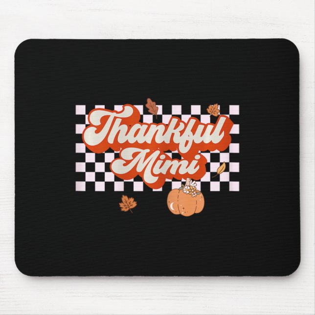 Dankenswerter Mimi Retro-Erntedank-Stürze Mousepad (Vorne)
