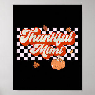 Dankenswerter Mimi Retro-Erntedank-Stürze Poster