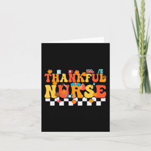 Dankenswerter Nurse Retro Groovy Erntedank Fall RN Karte