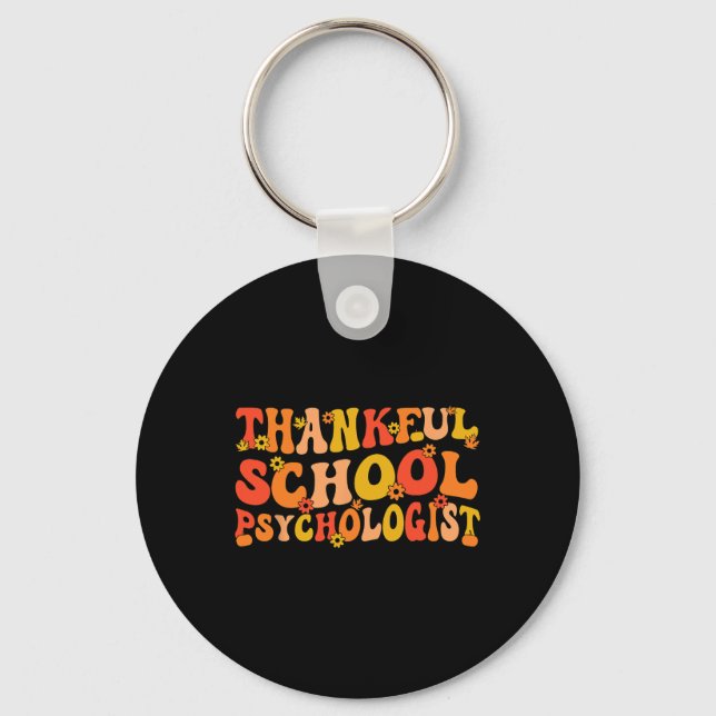 Dankenswerter Psych Erntedank School Psycholo Schlüsselanhänger (Vorderseite)