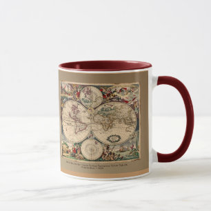 Dankert's antike World Map Tasse Serie