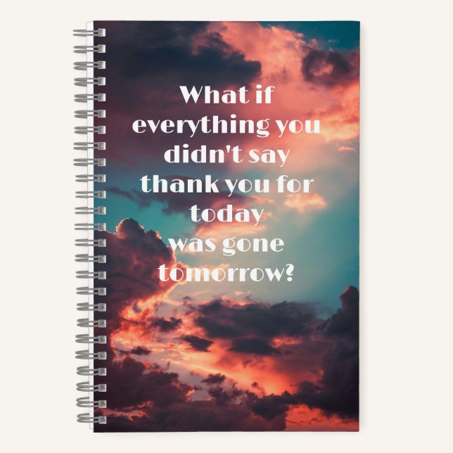 Dankesblatt Notizbuch (Vorderseite)