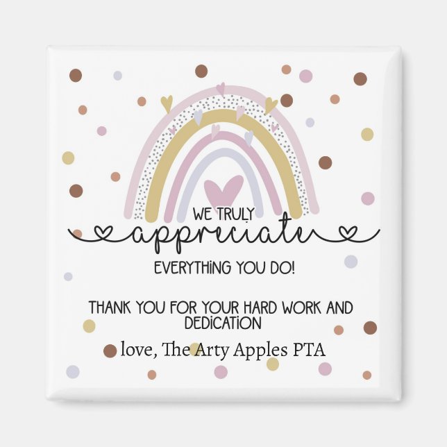 Dankeschön an das Team Geschenkmagnet Magnet (Vorne)