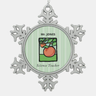 Dankeschön an den naturwissenschaftlichen Lehrer, Schneeflocken Zinn-Ornament
