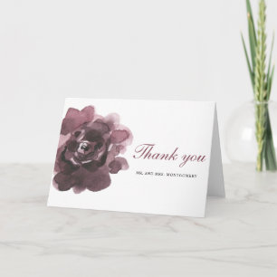 Dankeschön an die Blume für die leere Aquarellbord Karte