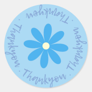 Dankeschön an die Blume Runder Aufkleber