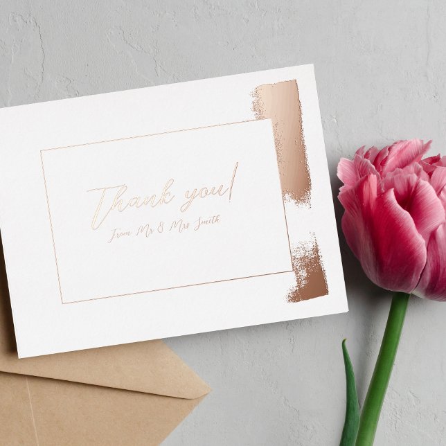 Dankeschön an die Hochzeitskarte Folie Einladungspostkarte (Von Creator hochgeladen)