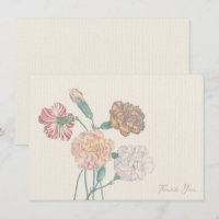 Dankeschön an die Kartennotiz Tan Beige Carnation 