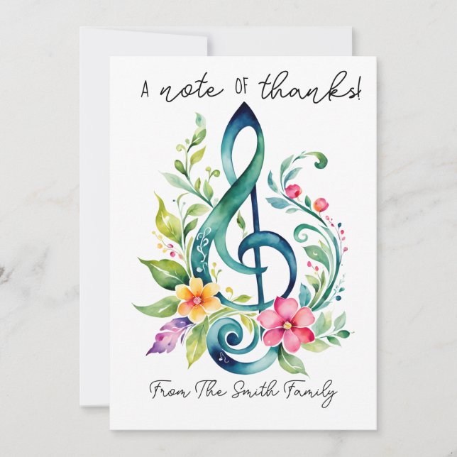 Dankeschön an die Musiklehrerin Geschenk CARD HOLD Einladung (Vorderseite)