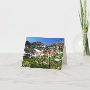 Dankeschön an die Note Card, Leere, Wildblumen Dankeskarte
