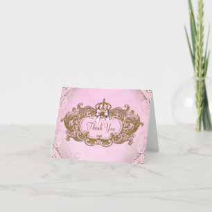 Dankeschön an die Pink und Gold Prinzessin Dankeskarte