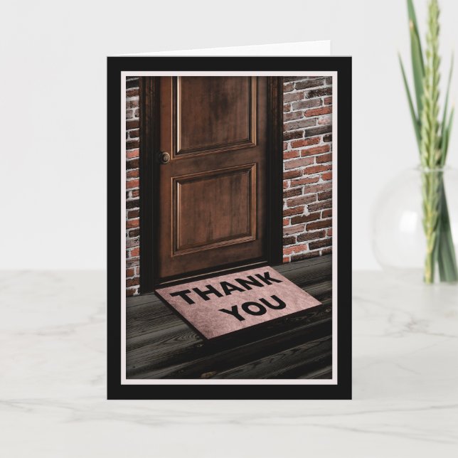 Dankeschön an die Türmatte Dankeskarte (Vorderseite)