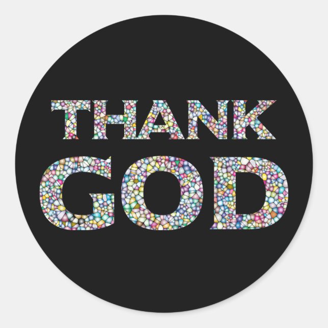 Dankeschön an Gott Stickers (Vorderseite)