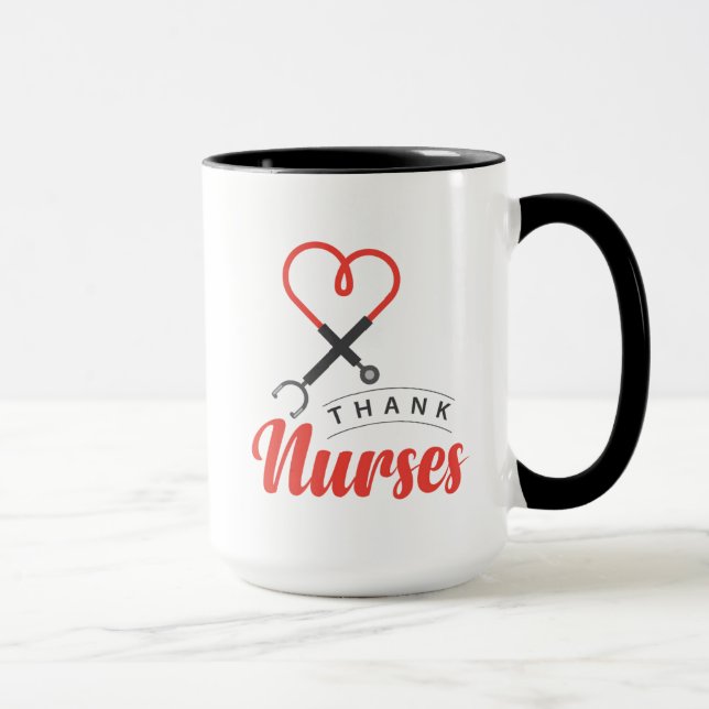 Dankeschön an Krankenschwestern Tasse (Rechts)