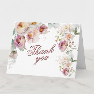 Dankeschön Aquarell Blumen Für Jeden Anlass  Dankeskarte