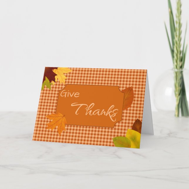 Dankeschön Autumn Holiday Card Karte (Vorderseite)