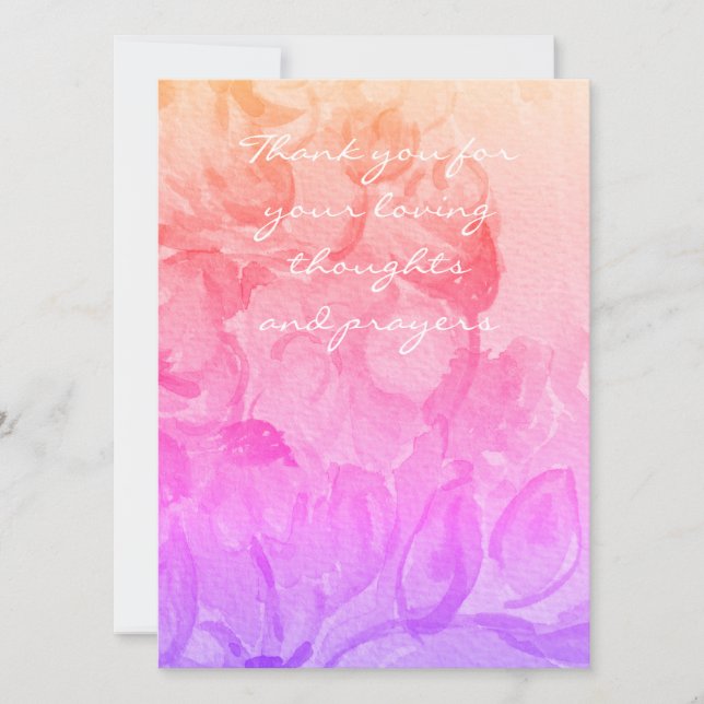 Dankeschön Beileid-Karte (Vorderseite)