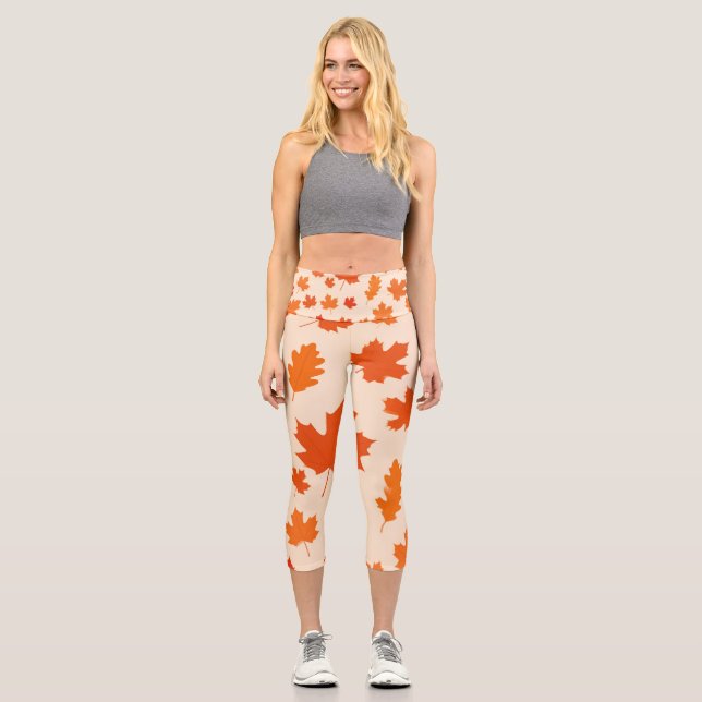 Dankeschön-Blätter Capri Leggings (Vorderseite)
