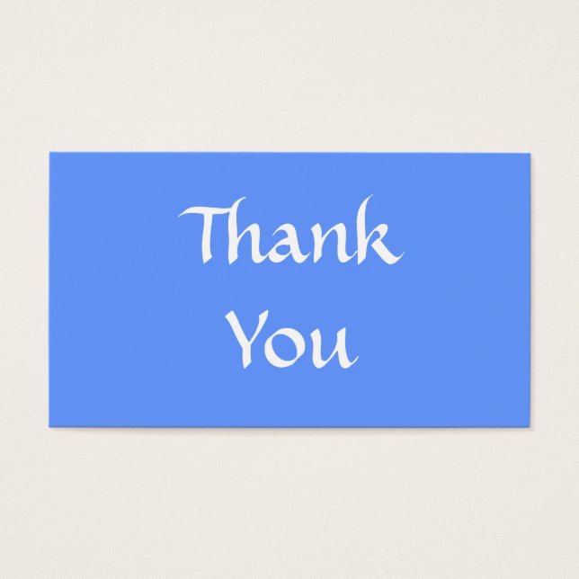 Dankeschön. Blau und Weiß. (Vorderseite)