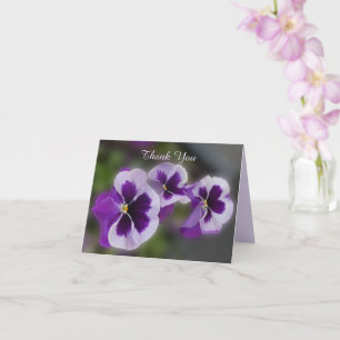 Dankeschön-Blumenkarte zum Ruhestand mit violetten Karte
