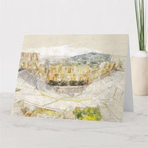Dankeschön Card - Antikes Theater von Athen, Griec Dankeskarte