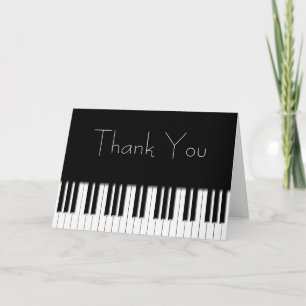 Dankeschön Card - Schwarz-weiße Klaviertasten Dankeskarte