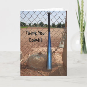 Dankeschön Coach Baseball Grußkarte Dankeskarte